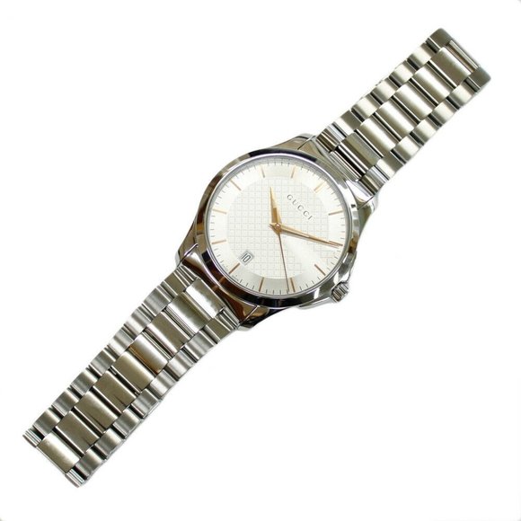 GUCCI Watches 126.4 Silver white Stainless Steel G timeless from japan